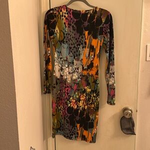 A beautiful multicolored work of art dress